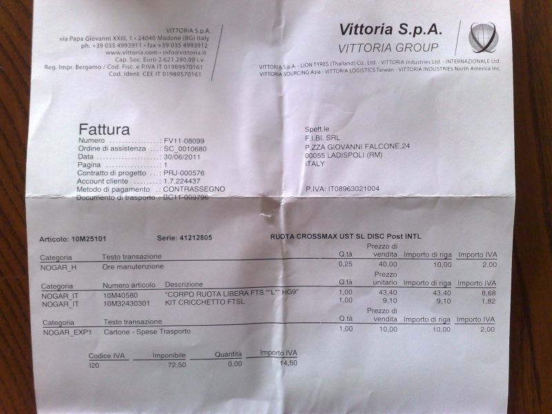 1310577473 1175 FT0 Fattura Crossmax 